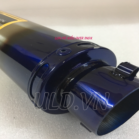 Lon pô kiểu over inox gắn nhiều dòng xe