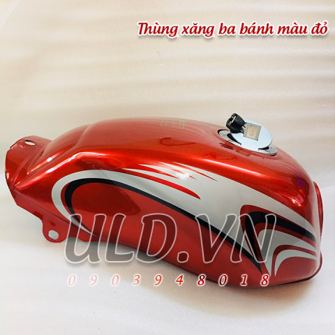 Thùng xăng ba bánh màu đỏ